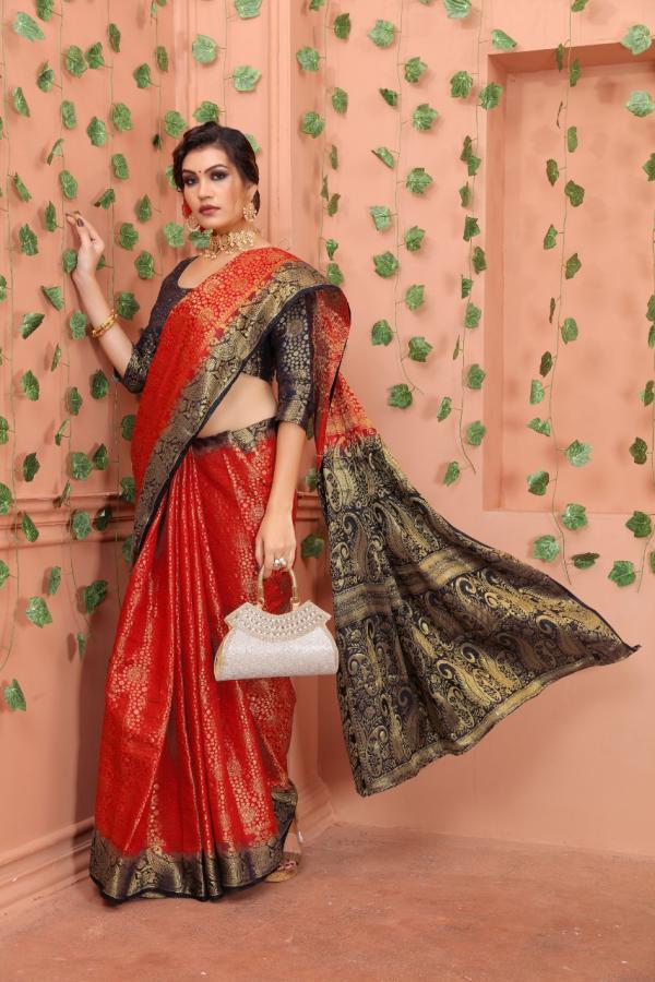 Macazo Bindi 1 Banarasi Soft Silk Designer Saree Collection